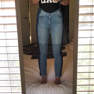 Revice high waisted two tone jeans
